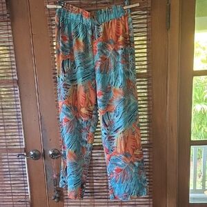 Tropical Print Pants